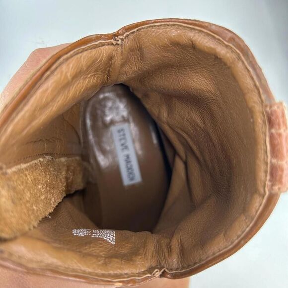 Steve Madden Swaret Ankle Boots IS 8 M Womens Brown Leather Aztec Western Boot - Picture 9 of 10